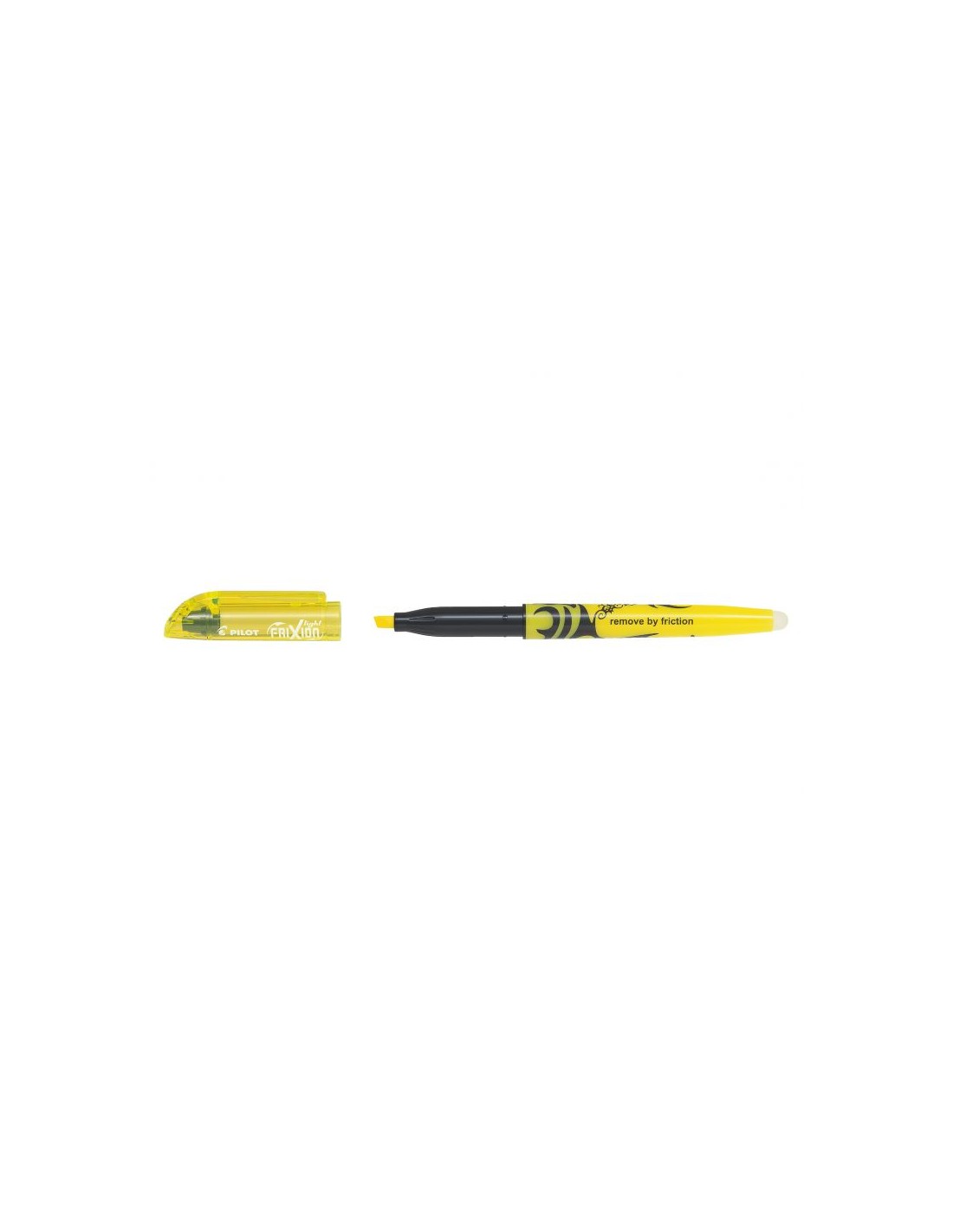 Penna evidenziatore cancellabile Pilot Frixion Light - Punta in fibra  cesellata - Linea 1 mm / 3,5 mm - Colore giallo